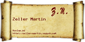 Zeller Martin névjegykártya