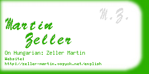 martin zeller business card